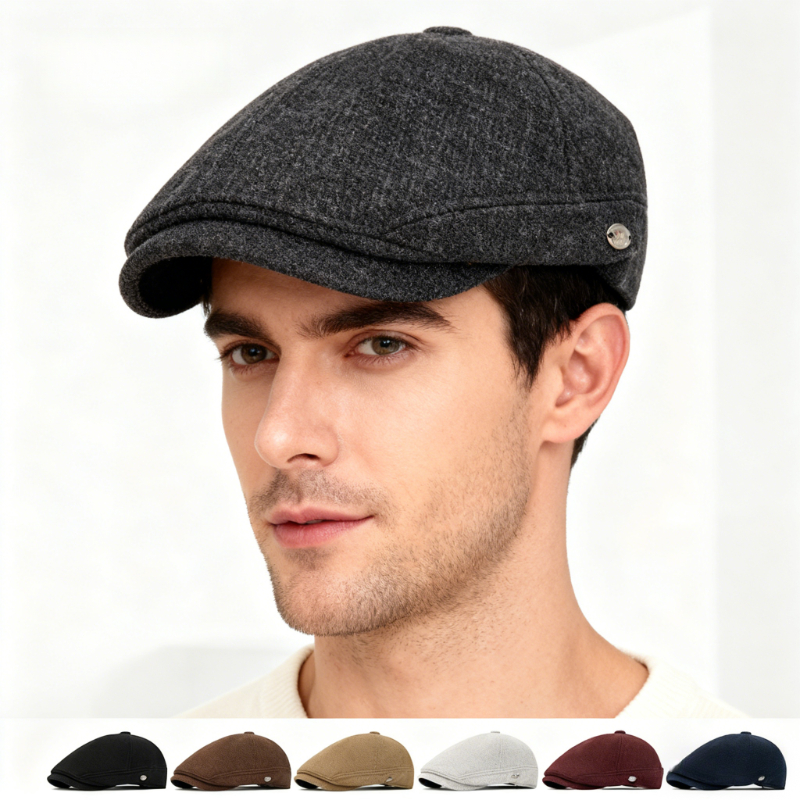 Beret French Wool - Men's Autumn Winter Wool Blend Beret