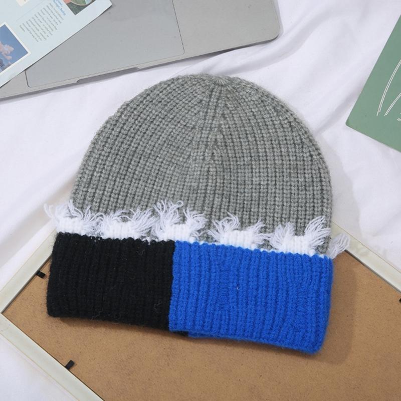 Korean Version Color Matching  - Beanie Cuffed Knit reseña y precio