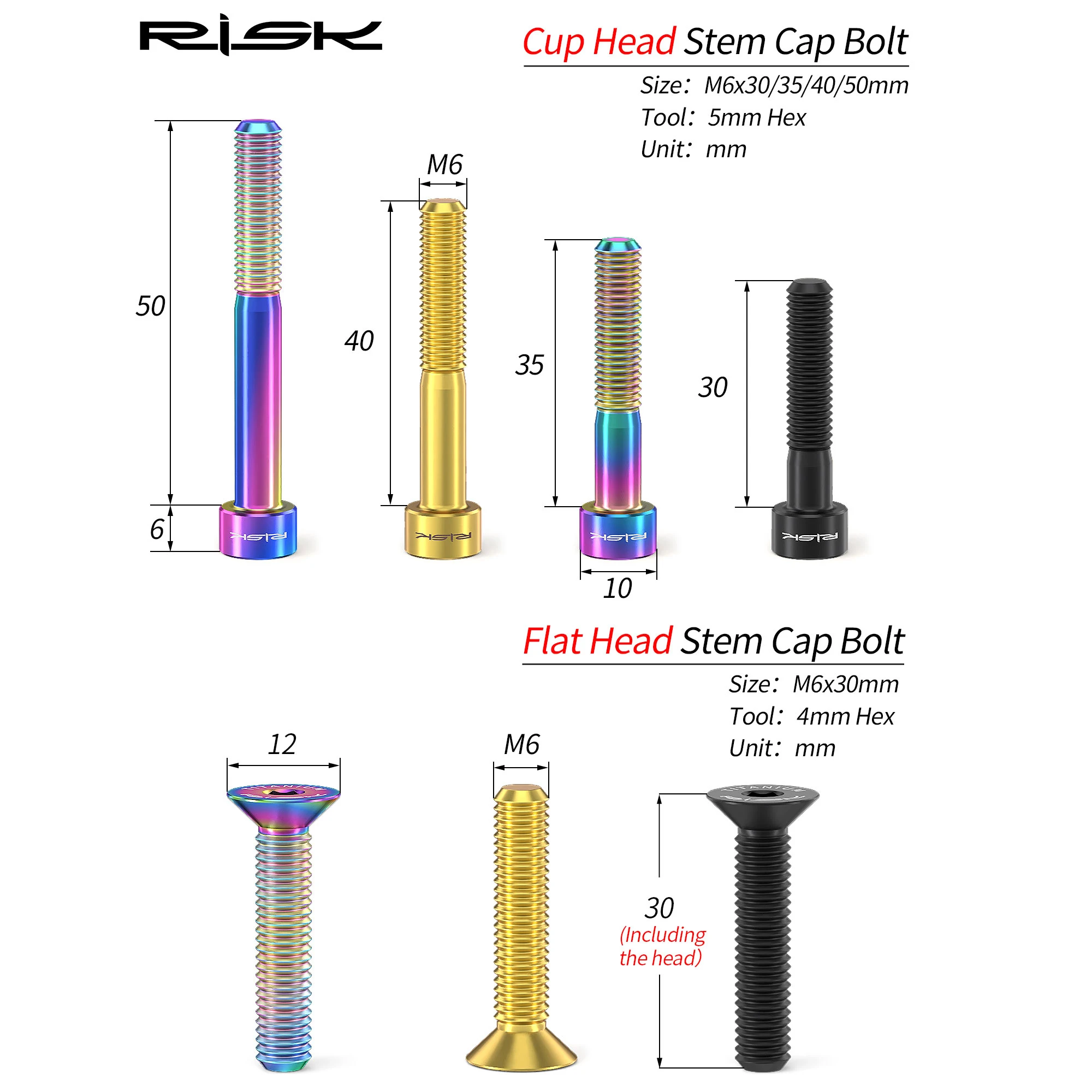 RISK Bike Titanium Bolt Screw  - Snapback Hat Flat reseña y precio