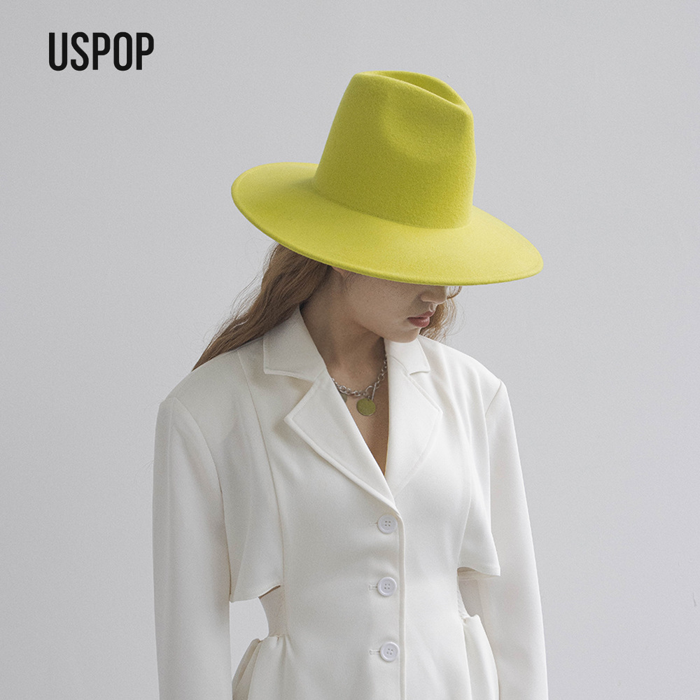 USPOP Autumn Winter Fashion Pl - Fedora Hat Wool reseña y precio
