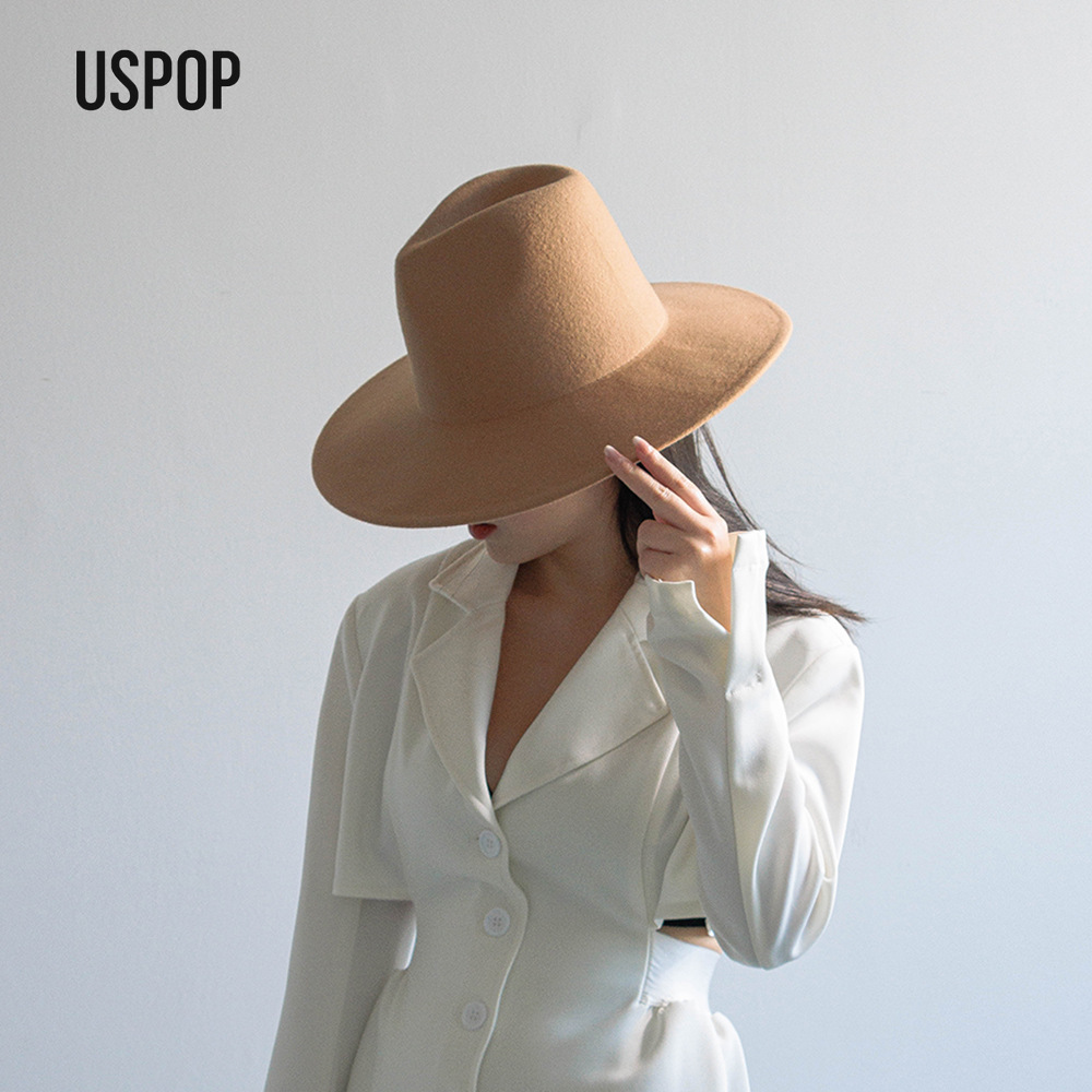 USPOP Autumn Winter Fashion Pl - Fedora Hat Wool reseña y precio