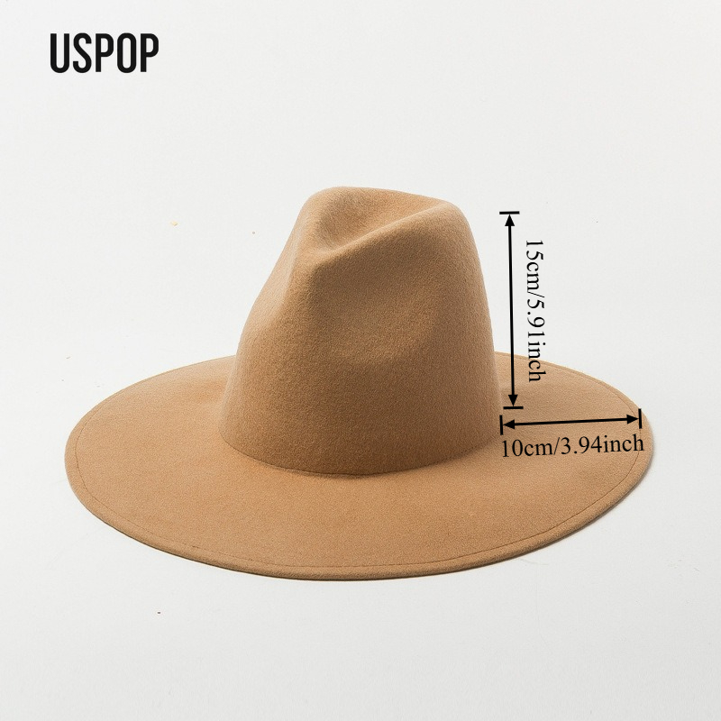 USPOP Autumn Winter Fashion Pl - Fedora Hat Wool reseña y precio