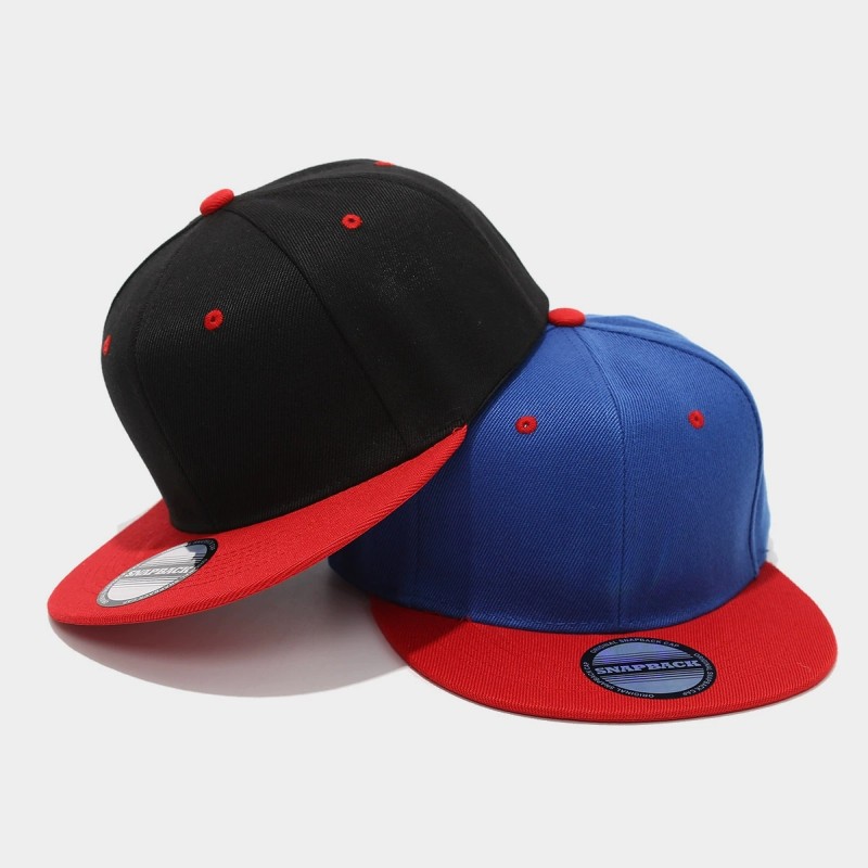 Two-Tone Color-Blocking Hip-Ho - Snapback Hat Flat reseña y precio