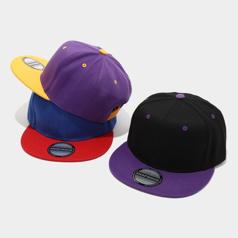 Two-Tone Color-Blocking Hip-Ho - Snapback Hat Flat reseña y precio