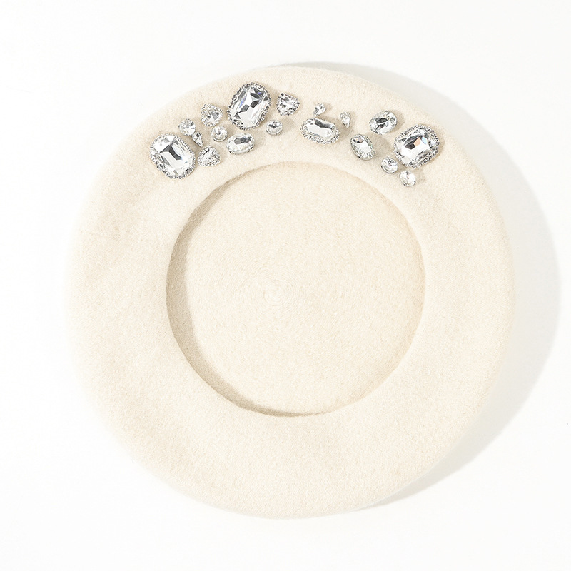 Stunning Rhinestone Wool Beret - Beret French Wool reseña y precio