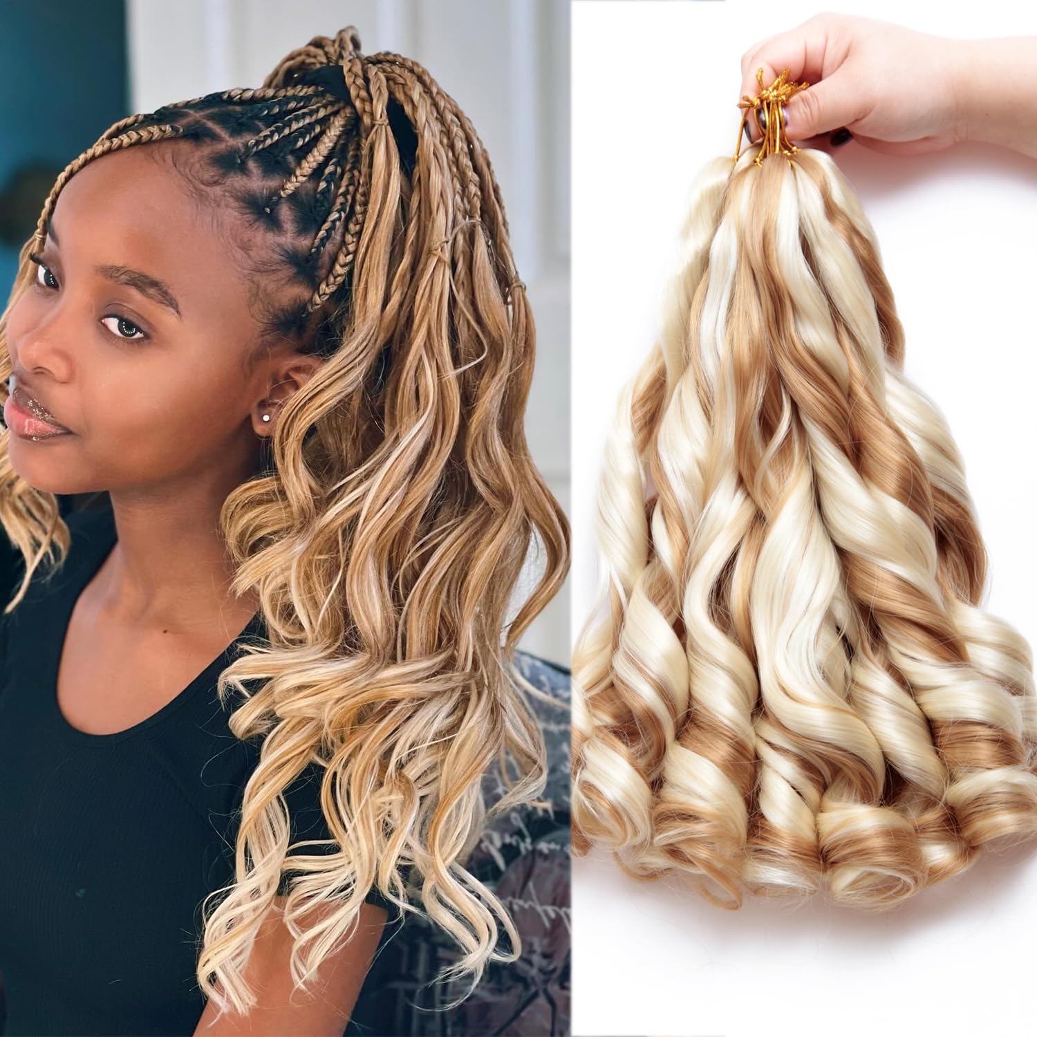 French Curly Braiding Hair 8 P - Beret French Wool reseña y precio