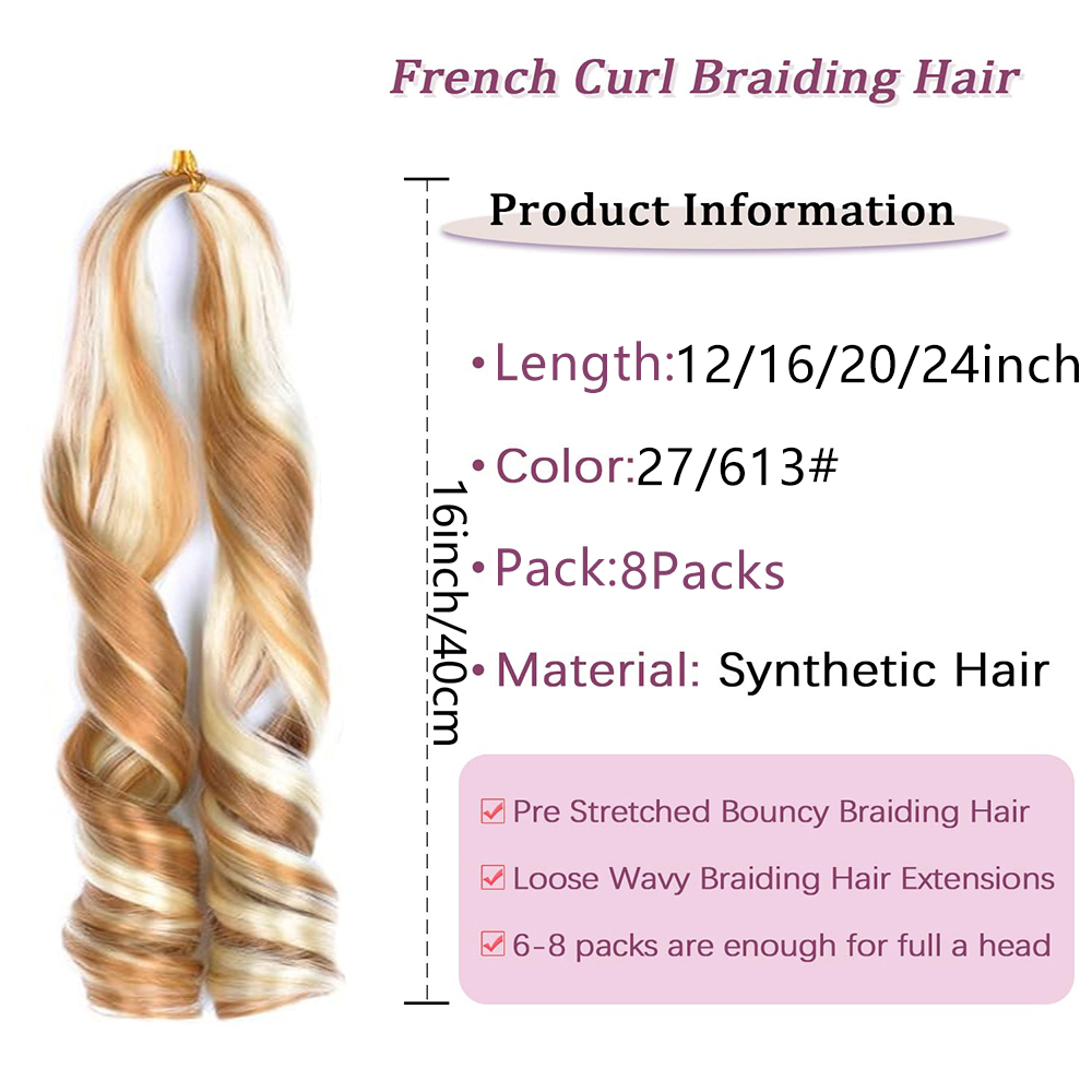 French Curly Braiding Hair 8 P - Beret French Wool reseña y precio