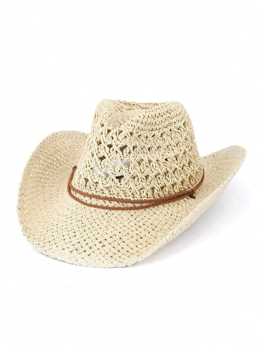 Bohemian Hollow Out Straw Cowb - Cowboy Hat Straw reseña y precio