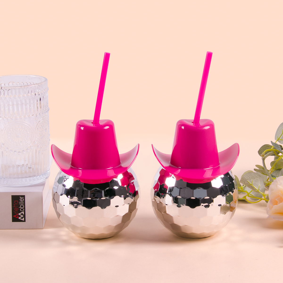 Disco Ball Cups Cowboy hat Dis - Cowboy Hat Straw reseña y precio