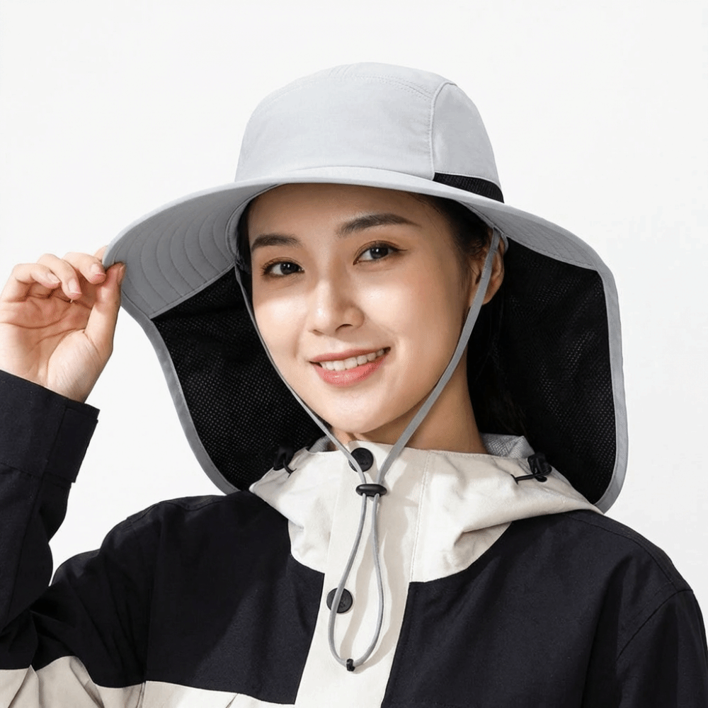 Simple Wide Brim Outdoor Sun H - Bucket Hat Cotton reseña y precio