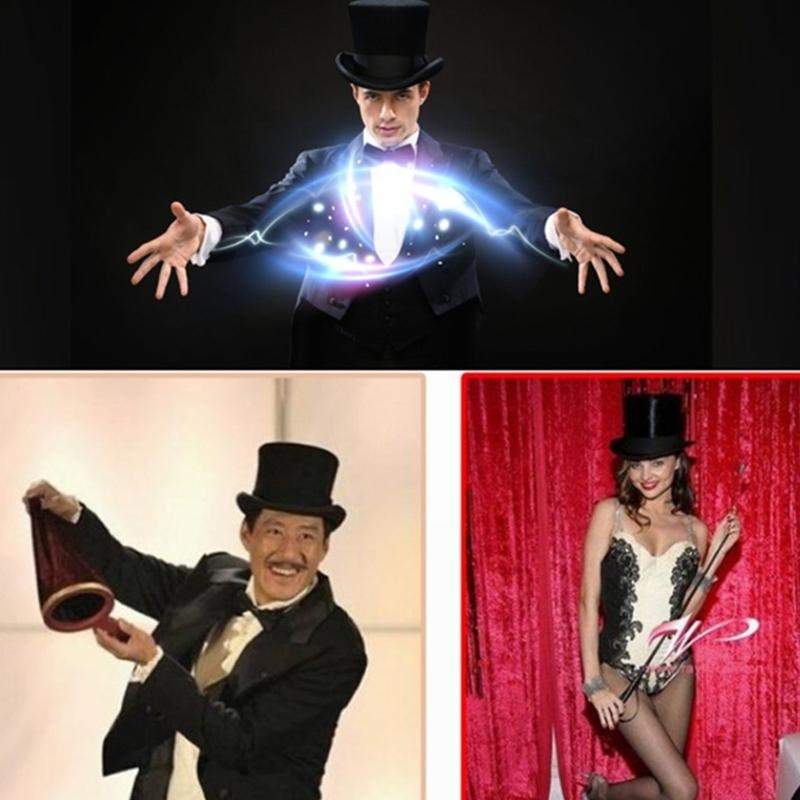 Retro Top Hat Magician Costume - Fedora Hat Wool reseña y precio