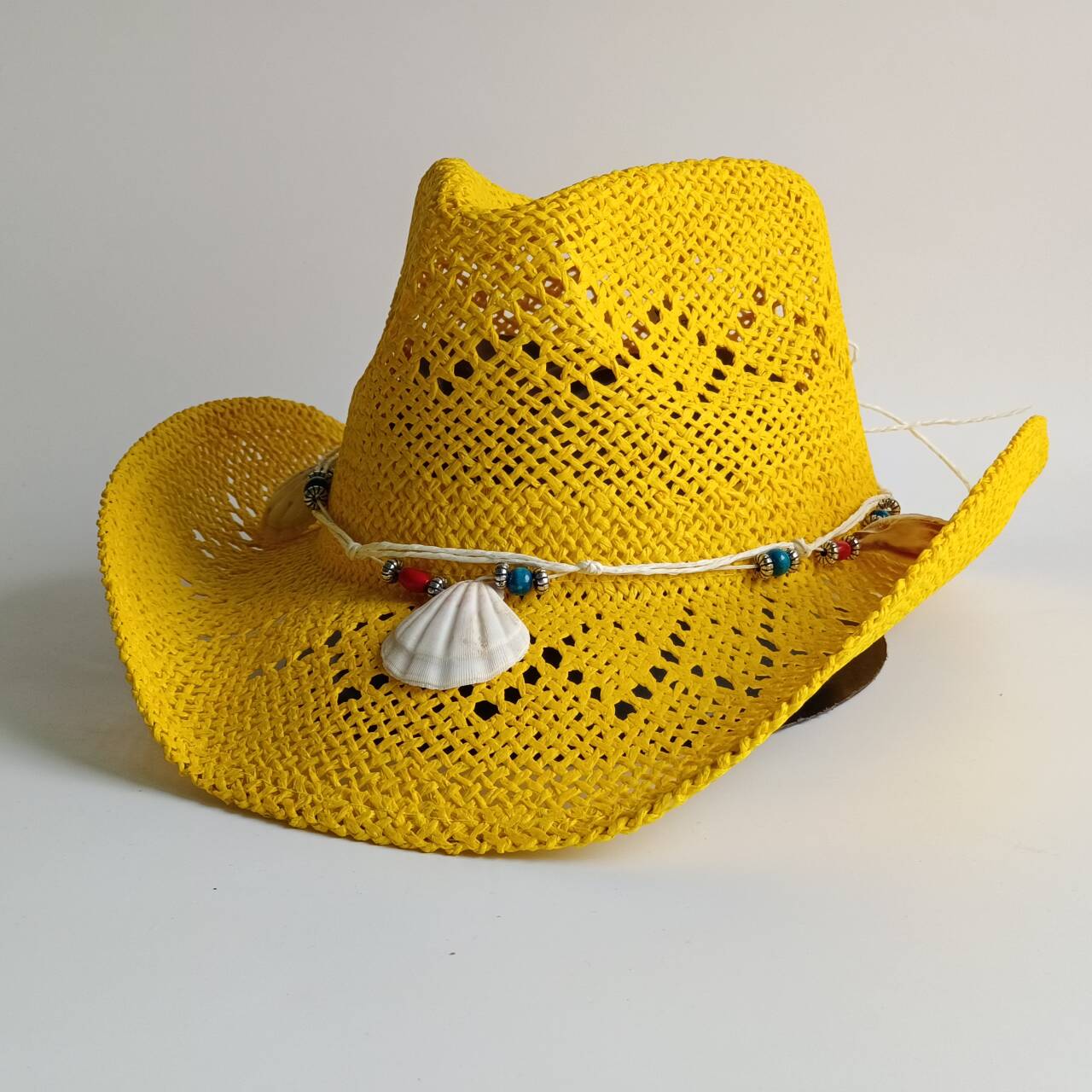 Bright yellow Cowboy Straw Hat - Cowboy Hat Straw reseña y precio