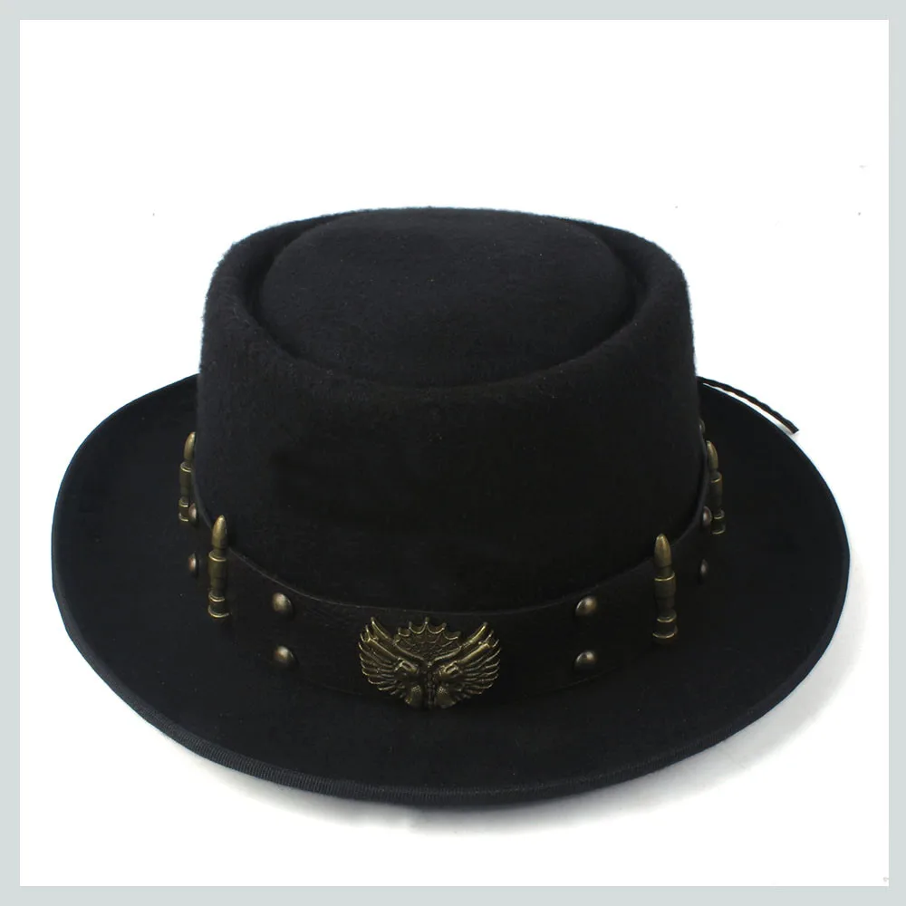 Pork Pie Hat for Men Women wit - Fedora Hat Wool reseña y precio