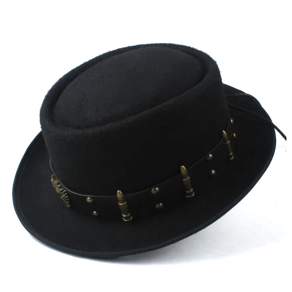 Pork Pie Hat for Men Women wit - Fedora Hat Wool reseña y precio