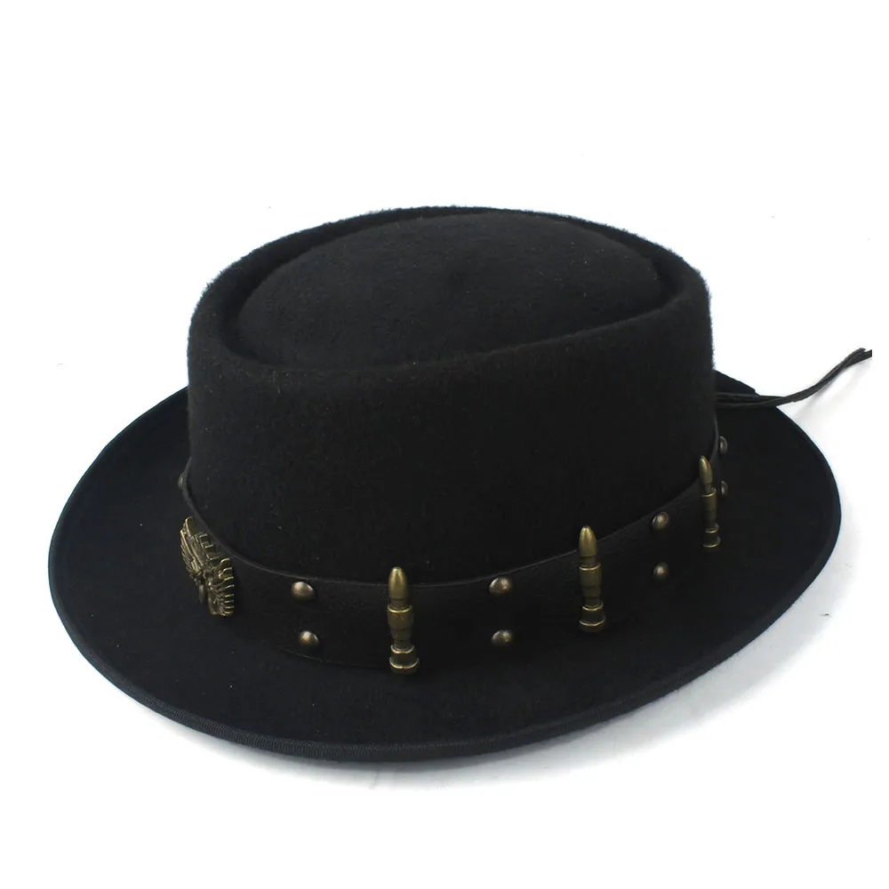 Pork Pie Hat for Men Women wit - Fedora Hat Wool reseña y precio