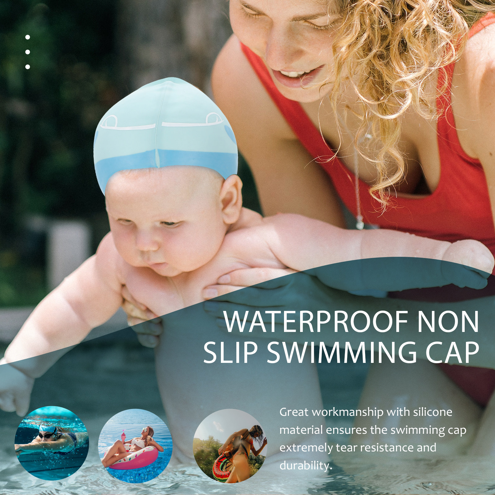 Silicone Cartoon Swimming Hat  - Swim Hat Silicone reseña y precio