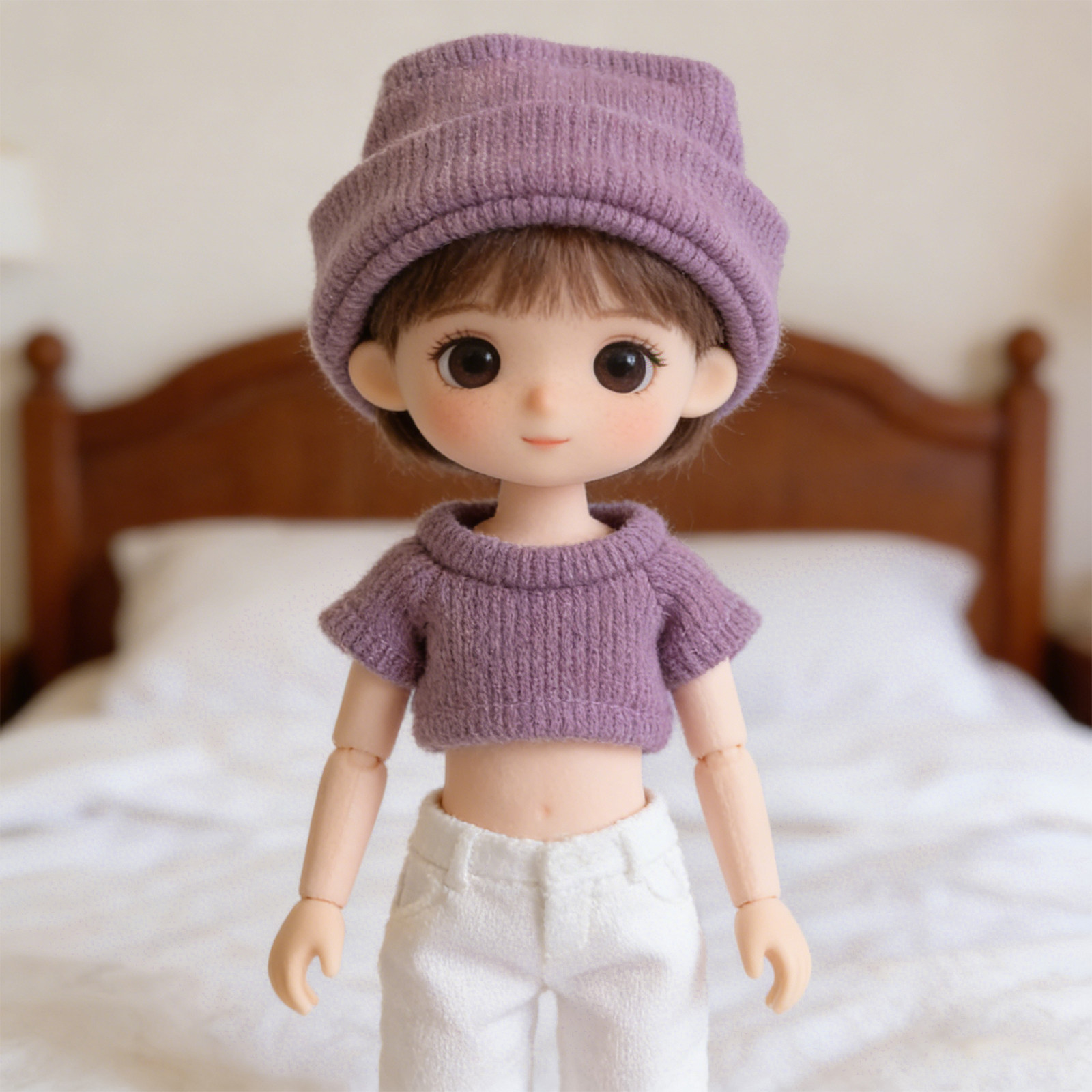 1Set Mini Clothes for 10Cm Kni - Beanie Cuffed Knit reseña y precio