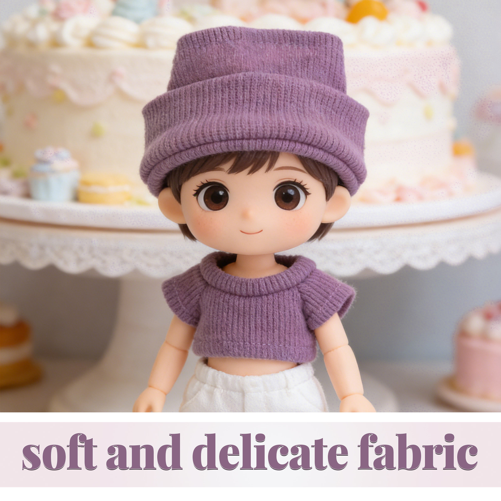 1Set Mini Clothes for 10Cm Kni - Beanie Cuffed Knit reseña y precio