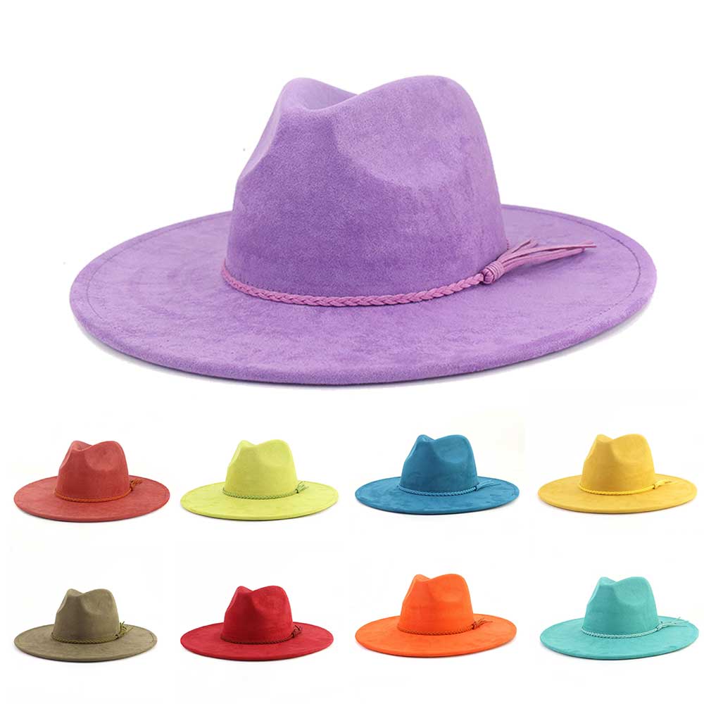 Vegan Suede Hat Teardrop shape - Fedora Hat Wool reseña y precio