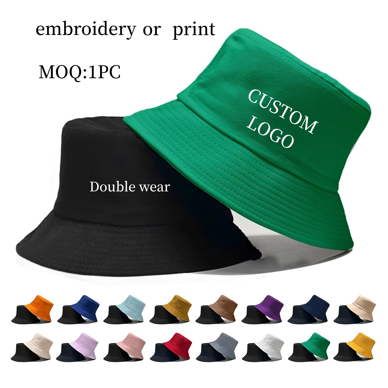 Custom Logo Double Side Fisher - Bucket Hat Cotton reseña y precio