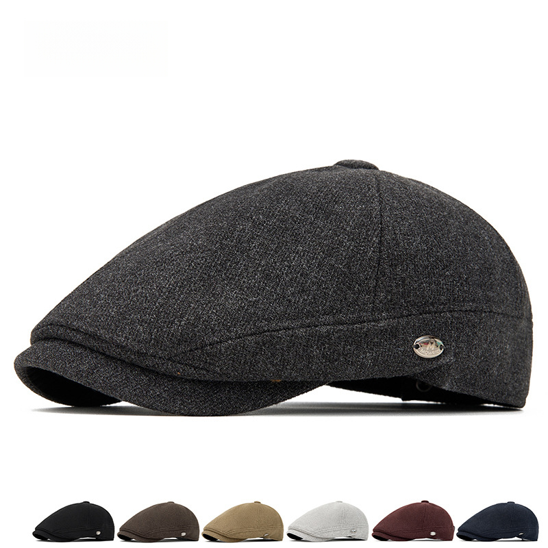 Men's Autumn Winter Wool Blend - Beret French Wool reseña y precio