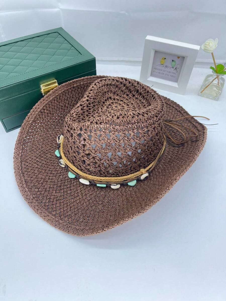 Vintage Hollow Wide Brim Straw - Cowboy Hat Straw reseña y precio