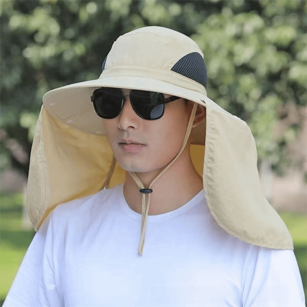 Removable Cloth Men Sun Hat Bi - Bucket Hat Cotton reseña y precio