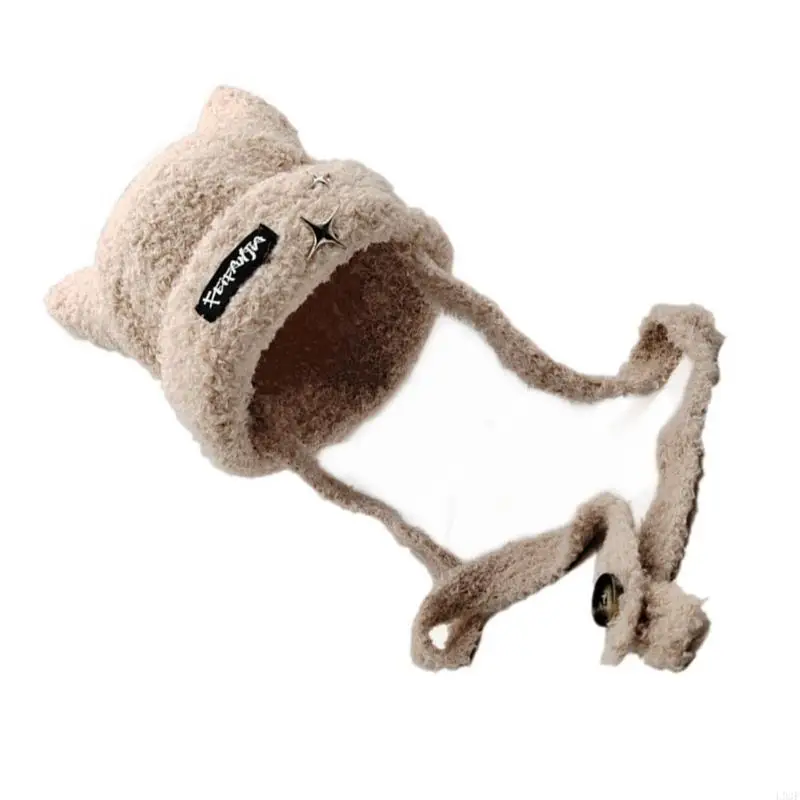 L93F Handmade Knit Ear Trapper - Winter Trapper Hat reseña y precio