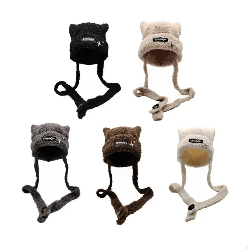L93F Handmade Knit Ear Trapper - Winter Trapper Hat reseña y precio