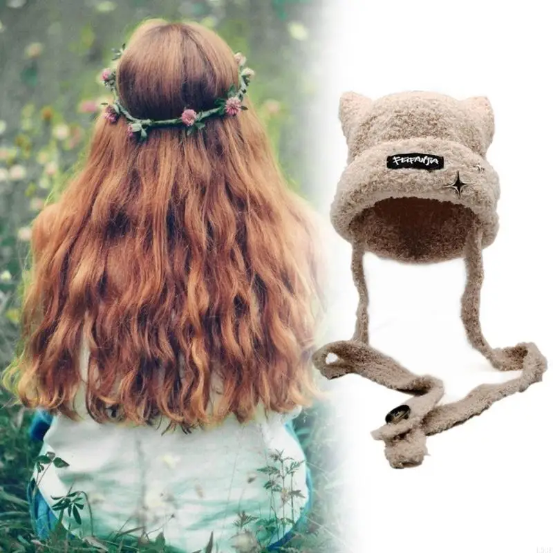 L93F Handmade Knit Ear Trapper - Winter Trapper Hat reseña y precio