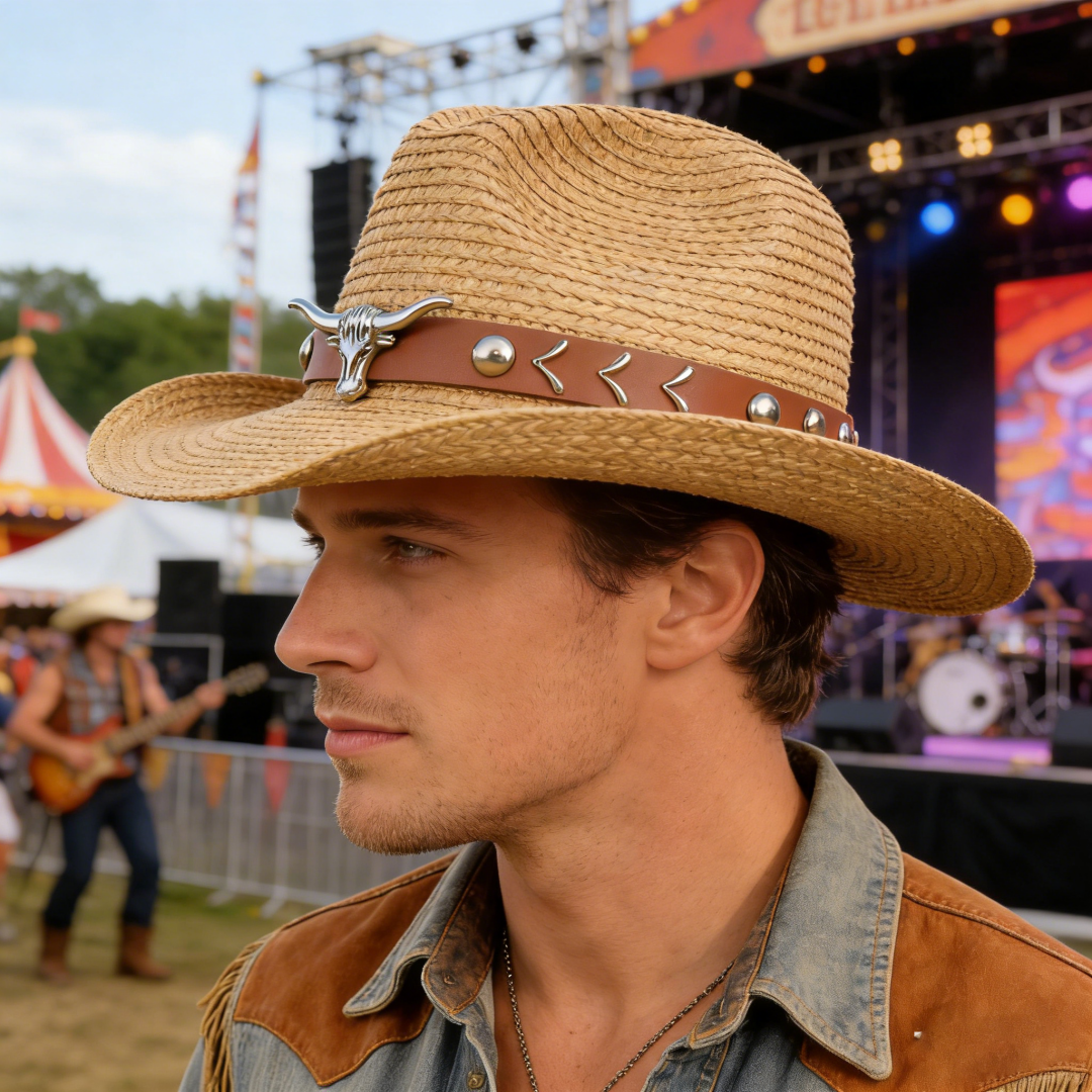 Vintage Straw Western Cowboy H - Cowboy Hat Straw reseña y precio