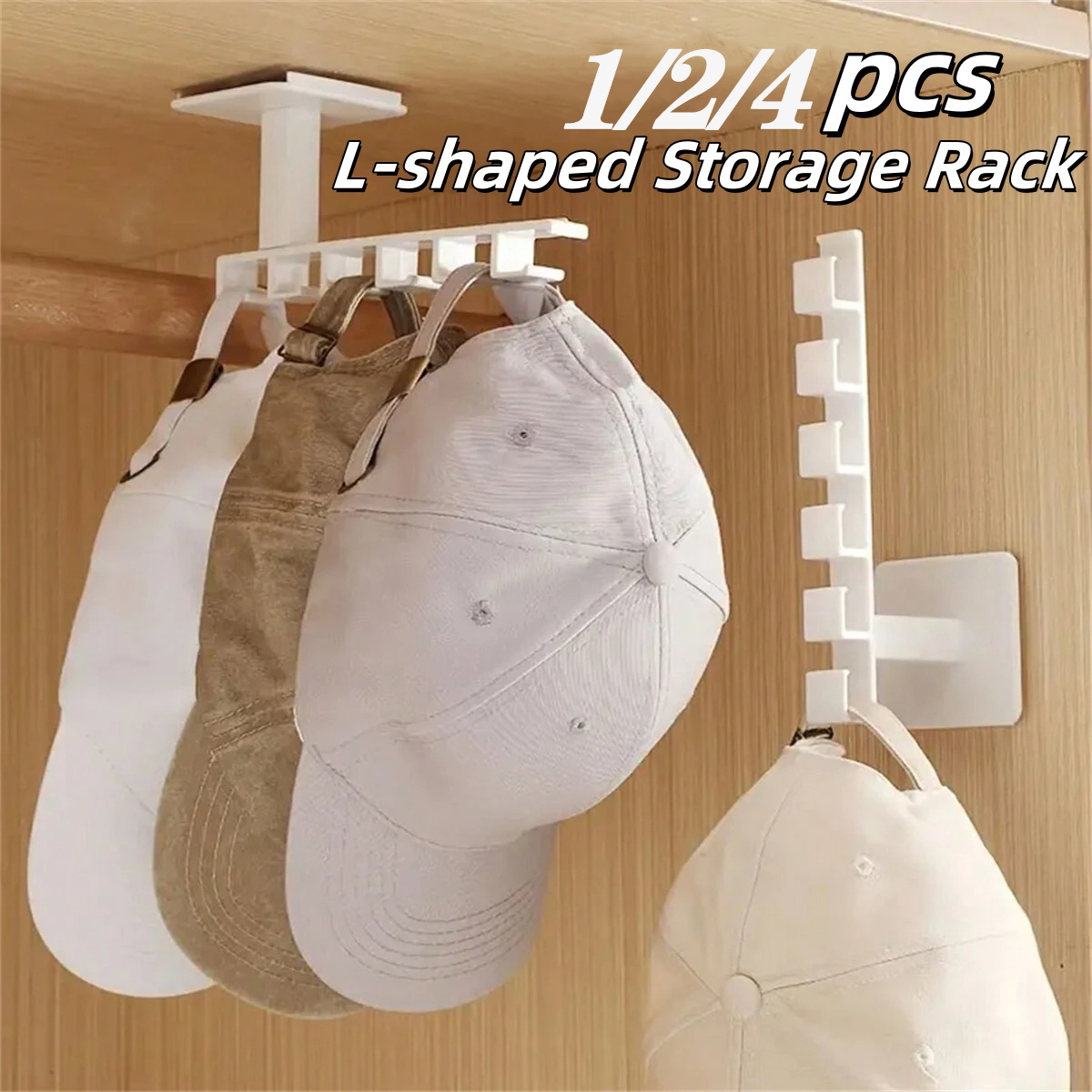 1/2/4Pcs Punch Free Hat Hanger - Baseball Cap Structured reseña y precio