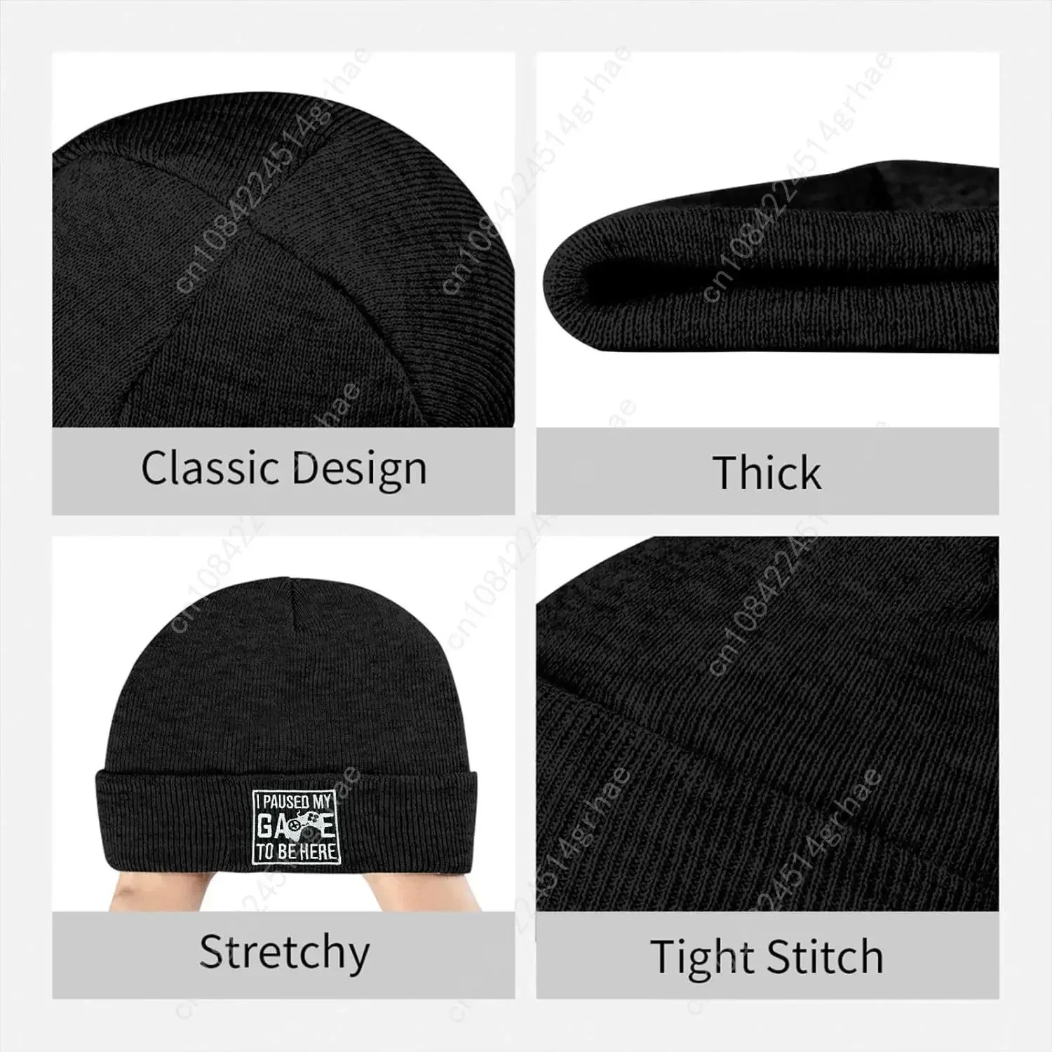 Fish Embroidery Beanie Hat Win - Beanie Cuffed Knit reseña y precio