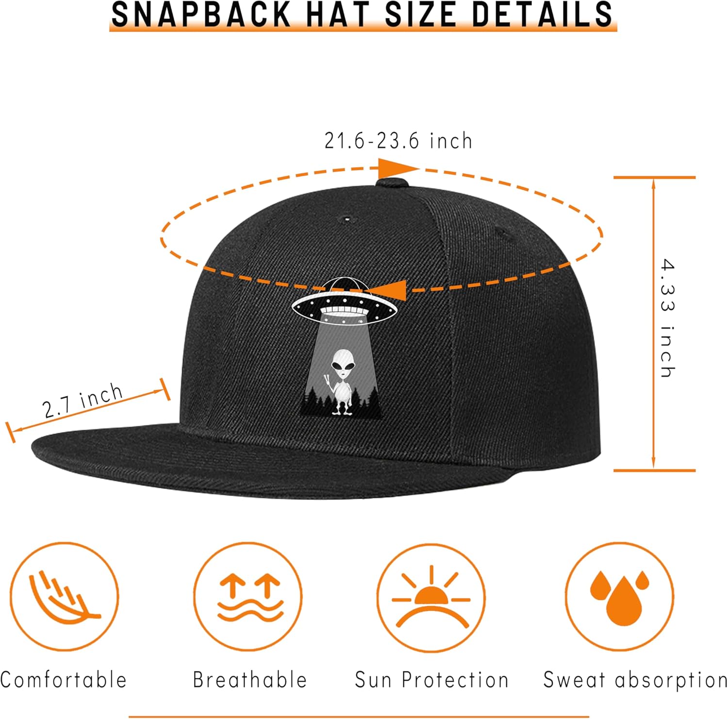 Ufo Aliens Snapback Hats for M - Snapback Hat Flat reseña y precio
