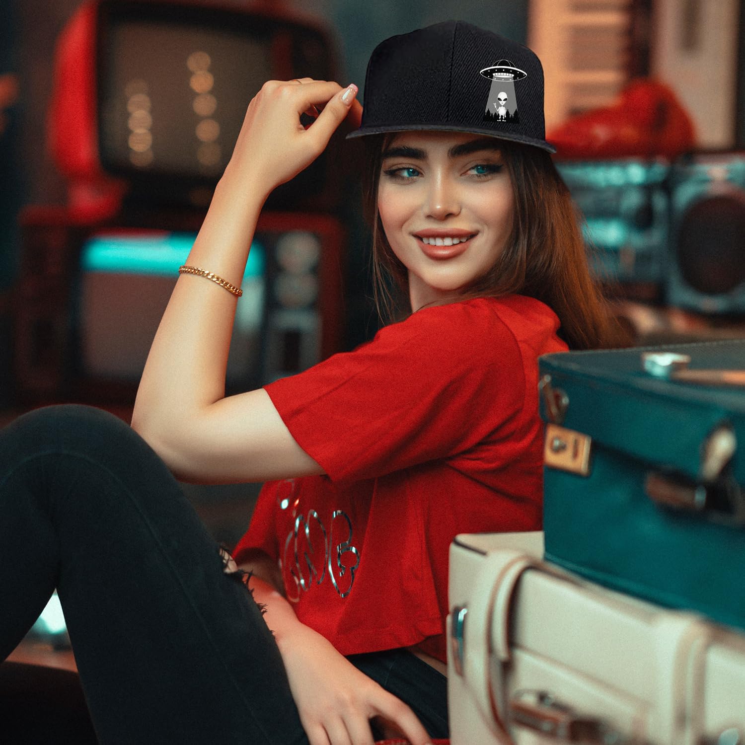 Ufo Aliens Snapback Hats for M - Snapback Hat Flat reseña y precio
