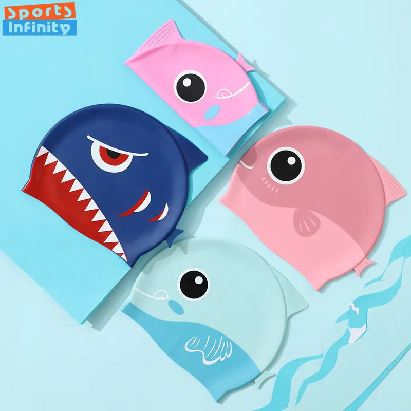 Cartoon Cute Fish Shark Silico - Swim Hat Silicone reseña y precio