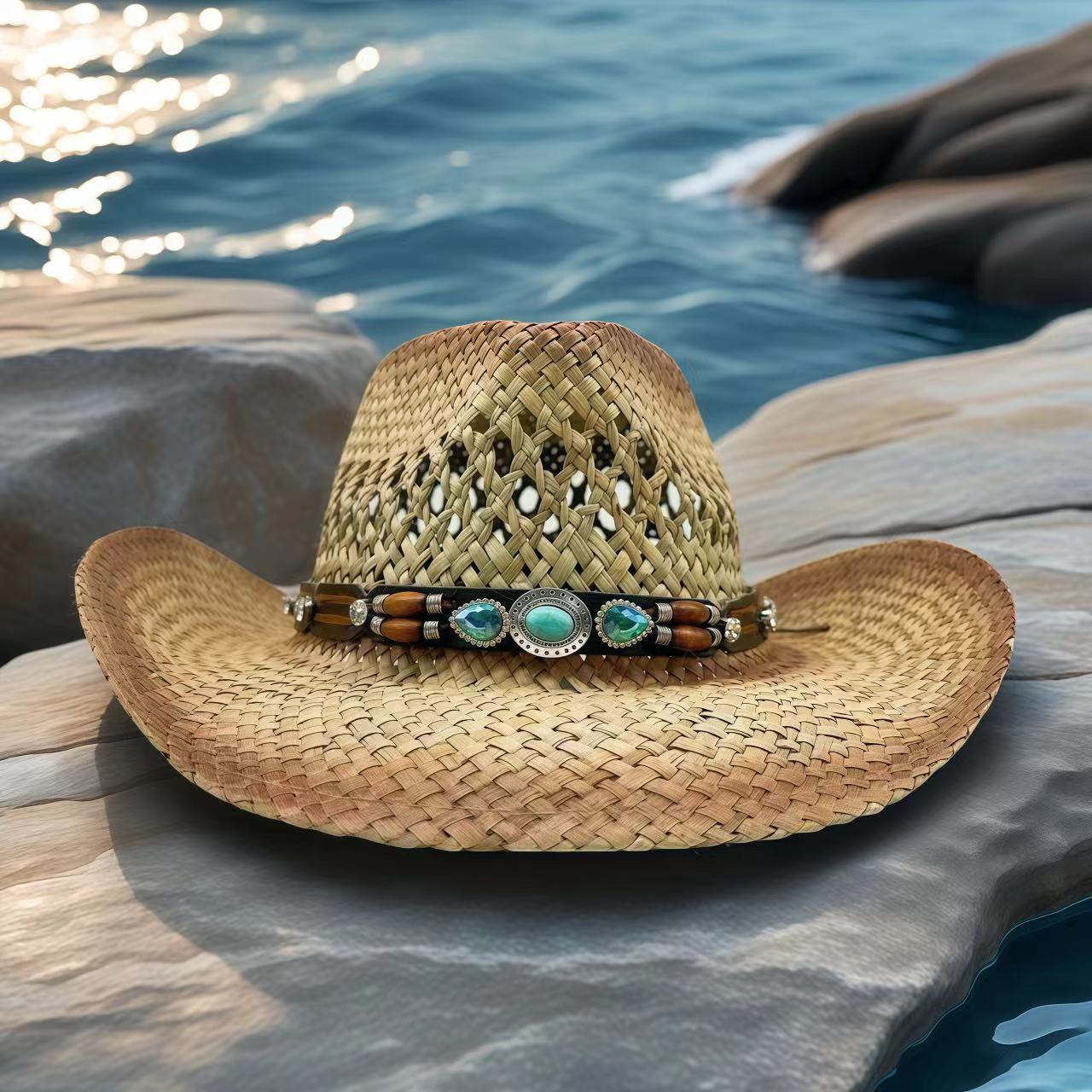Rhinestone Cowboy Hat Straw Su - Cowboy Hat Straw reseña y precio