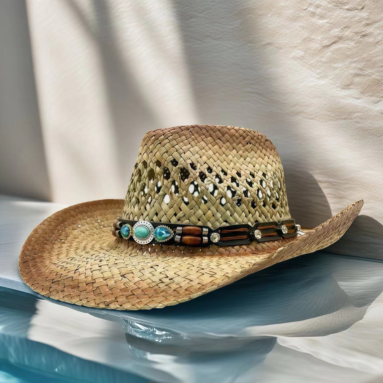Rhinestone Cowboy Hat Straw Su - Cowboy Hat Straw reseña y precio