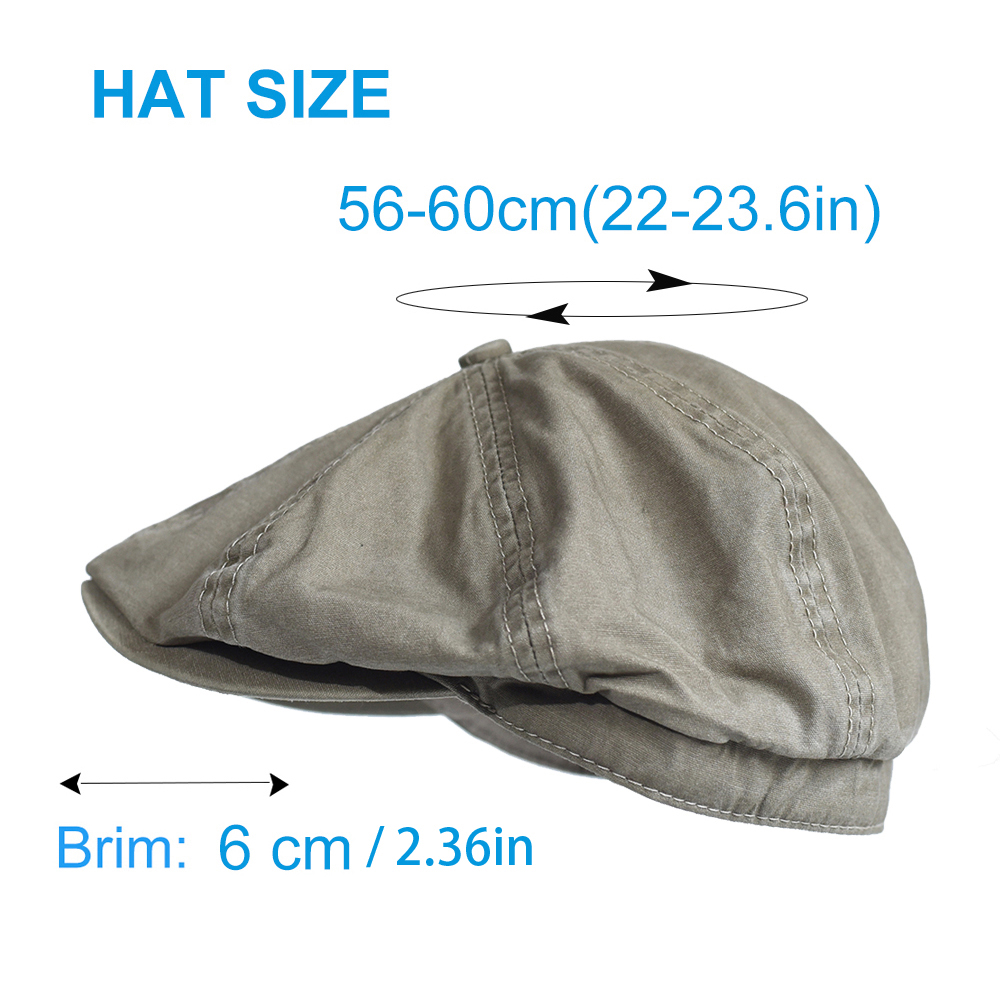 Washed Cotton Newsboy Cap Peak - Newsboy Cap Ivy reseña y precio