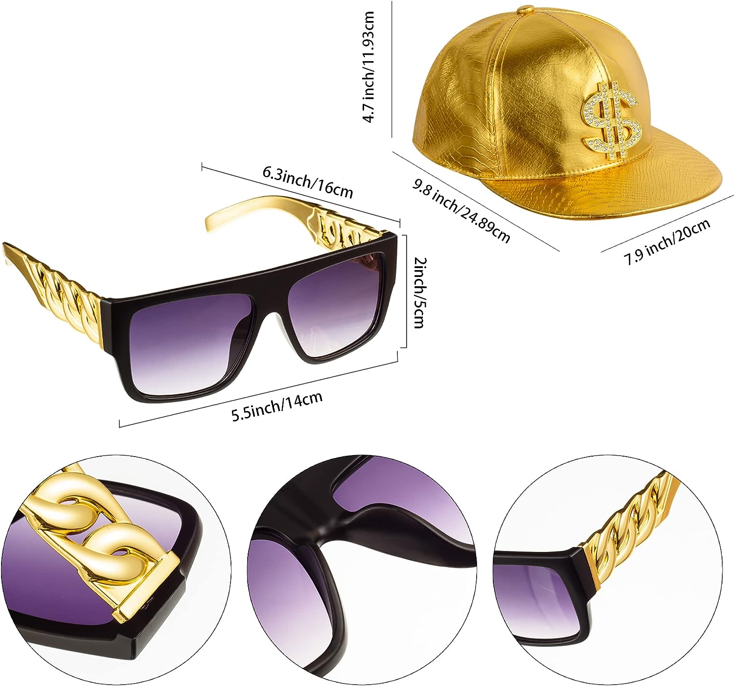 PESENAR 80s 90sHip Hop Costume - Snapback Hat Flat reseña y precio